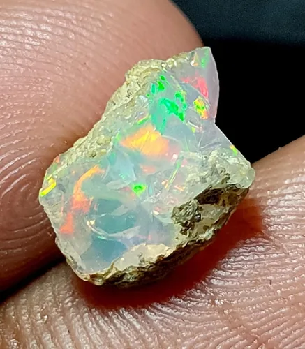Vista 4 de Raw Opal Stone Ethiopian Natural Fire Opal Rough Crystals Lot Opal Stone for Jewelry Making Raw Opals Stones Bulk for Tumbling