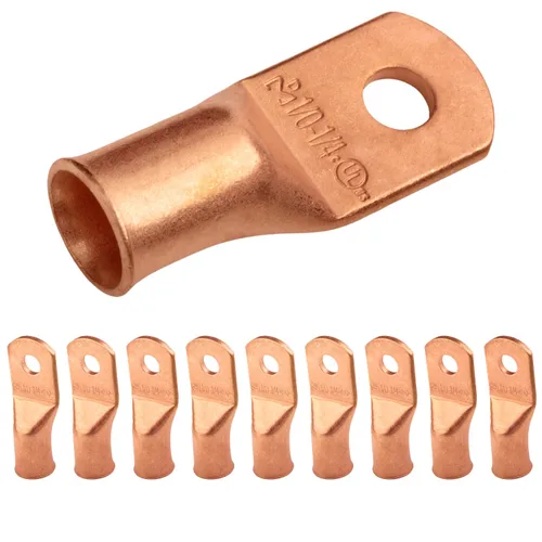 Vista 30 de SELTERM - 5 terminales de anillo resistentes para cable de batería, calibre 1/0 AWG, pernos de 1/2 pulgadas, terminales de calibre 0, ojales