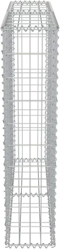 Vista 6 de vidaXL Gabion Wall con Cubiertas Acero Galvanizado 39.4"x7.87"x39.4