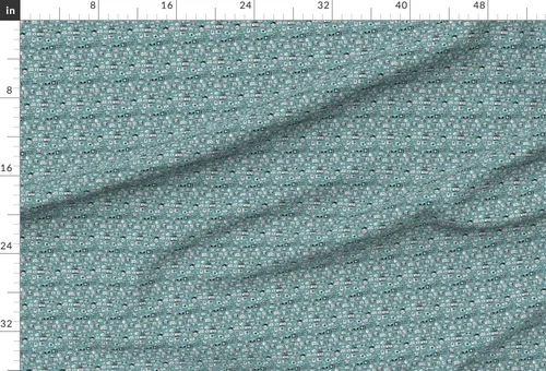 Vista 2 de Spoonflower Tela - Cámara vintage de juguete retro con fotografía de género azul neutro pequeño impreso en tela de gasa cuarto gordo - costura