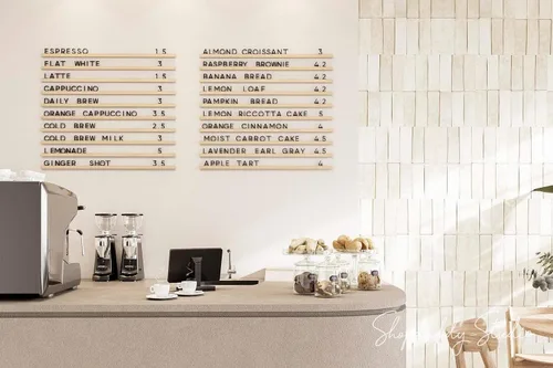 Vista 2 de Tablero de letras de madera - Tablero de mensajes intercambiable grande con letras, números y menú de café Bar Salon Lista de precios