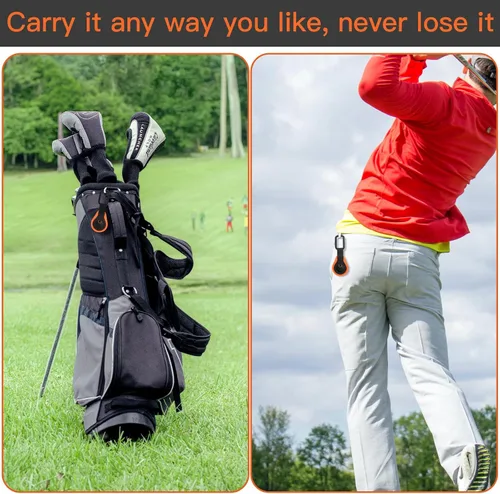 Vista 5 de Xxerciz Funda protectora compatible con Bushnell Wingman 2 Golf GPS altavoz remoto botón soporte con mosquetón, funda protectora de repuesto