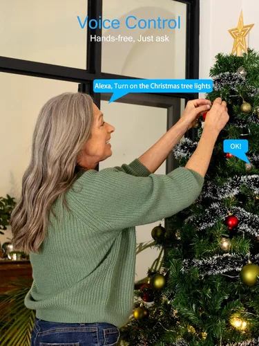 Vista 6 de EIGHTREE Enchufe inteligente 2025, actualización a 15A, toma de corriente Bluetooth y Wi-Fi de doble conexión, control de voz, toma de control