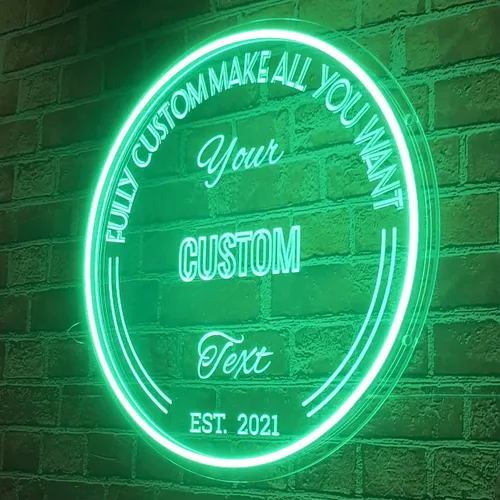 Vista 8 de Letrero de neón personalizado, letrero LED personalizado con nombre, decoración de pared de acrílico, para el hogar, dormitorio, boda, cumpleaños