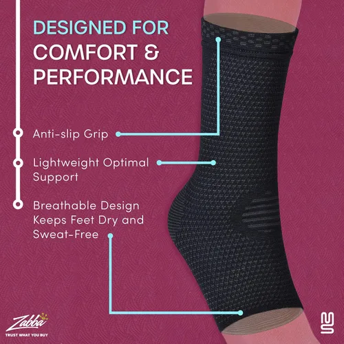 Vista 2 de Modetro Sports Tobillera para alivio de la fascitis plantar, tendinitis y soporte del tendón de Aquiles, manga de compresión para pies para hombres