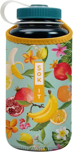 Vista 19 de Sok It BotlSok Funda para botella de agua con cubierta de neopreno aislante (Floral abstracto, se ajusta a CamelBak o Nalgene de 12 onzas)