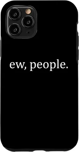 Vista 29 de Ew People - Funda de regalo para iPhone 17 con frases introvertidas y frases de memes