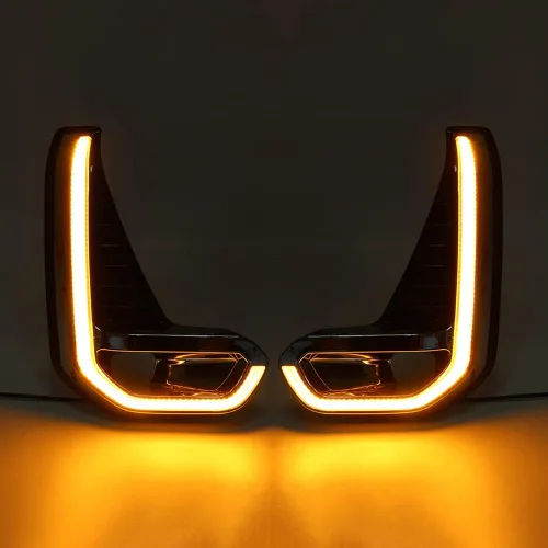 Vista 9 de Dreamseek Luz antiniebla LED DRL para Toyota Hilux Revo 2020 2021 2022 (8ª generación) Luz diurna frontal con señal de giro secuencial dinámica