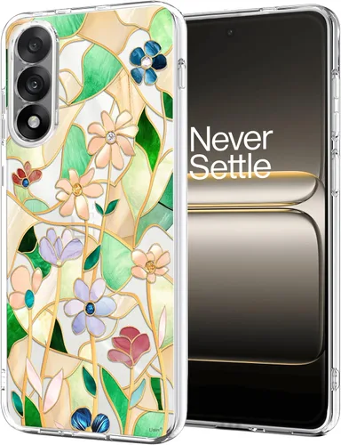 Vista 17 de Unov Funda para OnePlus Nord 4 5G, ramo de flores Patrón en relieve transparente, antideslizante, protector delgado a prueba de golpes, TPU