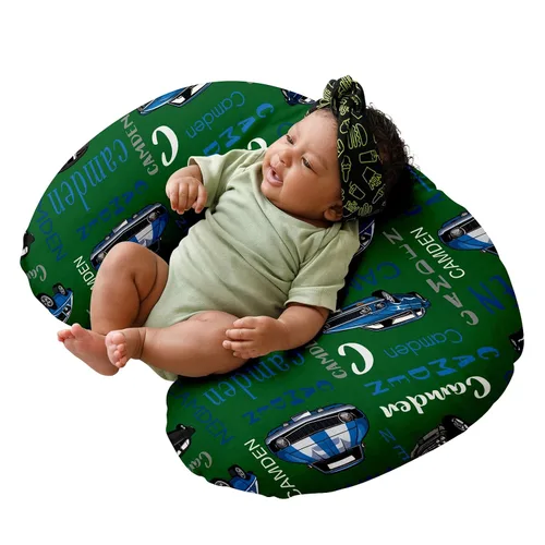 Vista 22 de Funda de almohada de lactancia personalizada con patrón de automóvil, funda de almohada para lactancia materna para biberón o lactancia materna