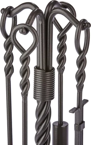Vista 2 de UniFlame, F-1179, Olde World Iron Swirl - Juego de herramientas para chimenea