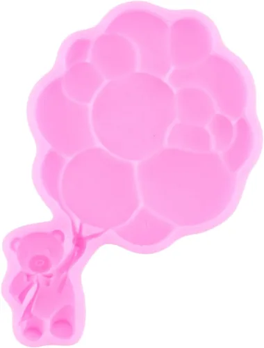 Vista 26 de ZiXiang - Molde de fondant de perlas de silicona para oso, juego de 5 Ball Pearl Semi Sphere Chocolate Molds Teddy Bear Cake Decorating Cupcake