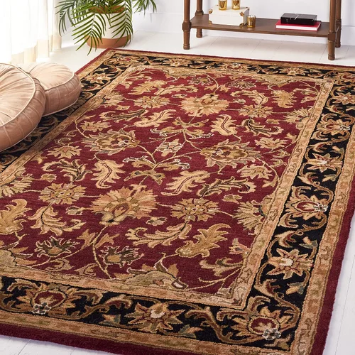 Vista 7 de Safavieh colección Heritage HG628A - tapete oriental tradicional hecho a mano de lana verde oscura y dorada, Lana, negro / beige (Black/ Beige)