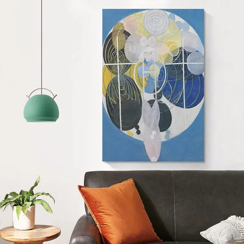 Vista 4 de Hilma Af Klint - Las pinturas de figuras grandes, número 5, grupo III, la clave de todos los trabajos hasta la fecha, el póster decorativo de la WU