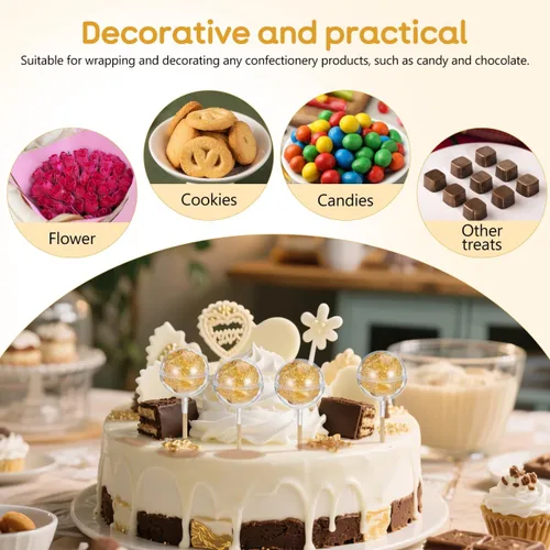 Vista 3 de EXCEART Envolturas de trufas para embalaje de dulces, 25 piezas de mini tazas de chocolate de 2.16 x 1.57 x 1.57 pulgadas, envoltorios decorativos