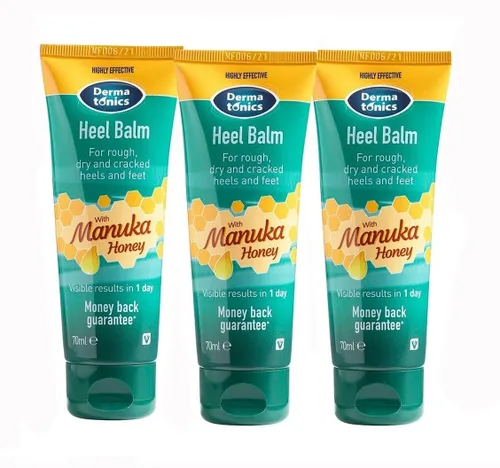 Vista 7 de Dermatonics Crema de pies para talones secos y agrietados, 25% de urea con miel de manuka, tratamiento hidratante intensivo del talón, removedor
