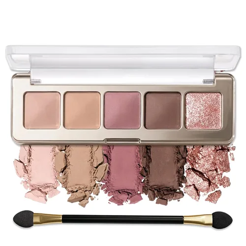 Vista 10 de Erinde Paleta de maquillaje de sombra de ojos de 9 colores con purpurina y lavanda brillante y mate, violeta, malva, púrpura oscura, plateado