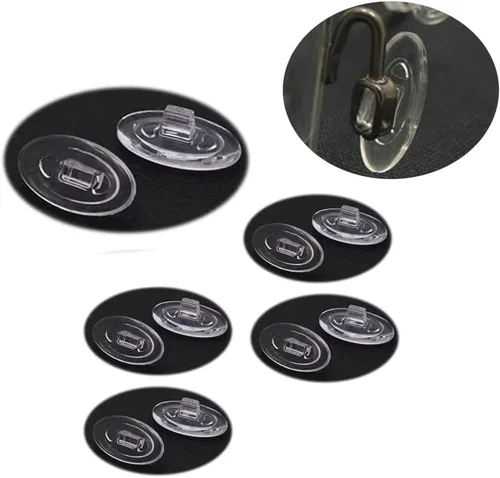 Vista 4 de Almohadillas nasales para gafas de 0.433 in, 5 pares de silicona de repuesto para gafas Oakley