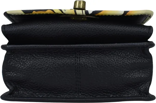 Vista 5 de Anna by Anuschka Bolso bandolera convertible con solapa de cuero pintado a mano para mujer, Bengal Tiger