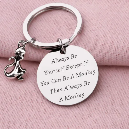 Vista 4 de Lindo llavero de joyería de mono regalo para mujeres y hombres