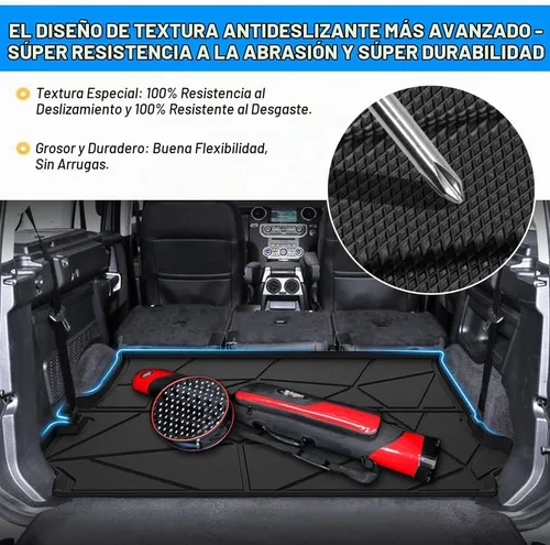 Vista 4 de KUST Alfombrilla de carga para maletero para Land Rover Discovery 4 LR4 2010-2016 (5/7 asientos) Cubierta trasera de goma Discoery 4 accesorios
