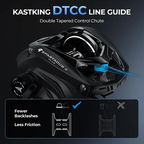 Vista 10 de KastKing Spartacus II Plus Baitcasting Fishing Reels with 8.0:1 Gear Ratio