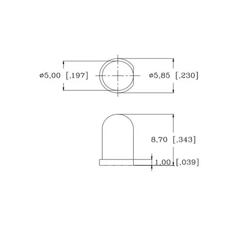 Vista 2 de LED UV/morado precableado de 0.197 in y 9 V, ultra brillante (7 V, 8 V, 9 V) (paquete de 20)