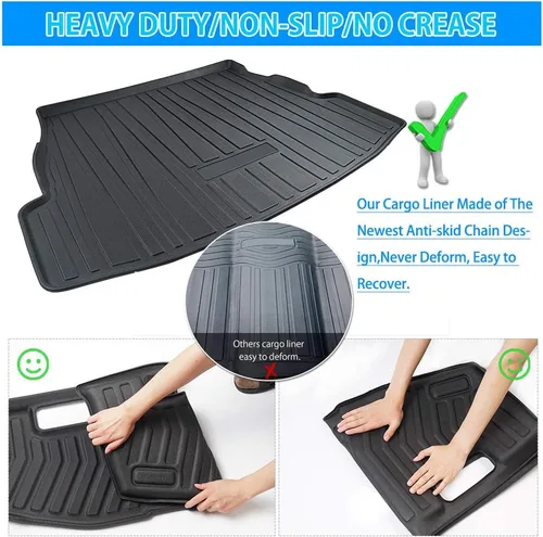Vista 6 de Powerty Forro para maletero de carga para Toyota RAV4 2019-2024, 2025, protector de carga para todo tipo de clima, tapete de carga para camión