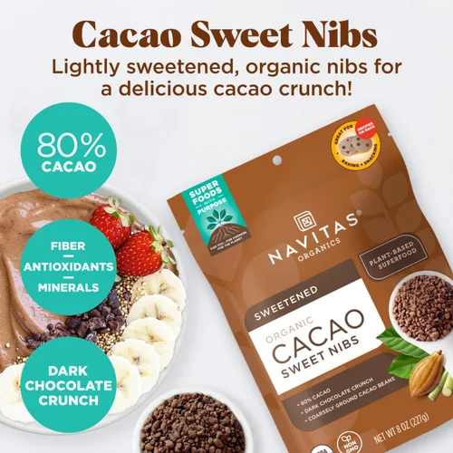 Vista 3 de Trocitos de cacao Navitas Naturals Organic