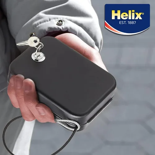Vista 5 de Helix Caja fuerte de bloqueo personal con correa, construcción de acero resistente (61019)