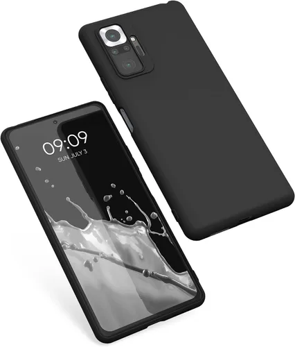 Vista 8 de kwmobile Funda compatible con Xiaomi Redmi Note 10 Pro - Funda protectora de silicona TPU suave y delgada - Negro mate