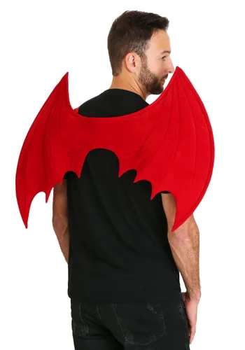 Vista 5 de Alas de Diablo Rojas para Adulto Multicolor
