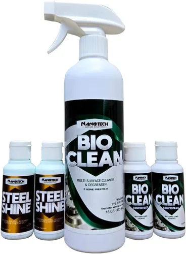 Vista 2 de Nanotech Solutions - Kit de limpieza multisuperficie, incluye limpiador y desengrasante totalmente natural, biodegradable, limpiador profundo