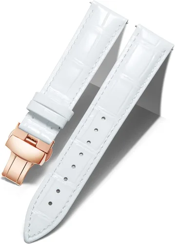 Vista 37 de BINLUN Leather Watch Strap, Quick Release Genuine Leather Replacement Watch Band with Butterfly Deployment Buckle for Men and Women, 12mm-24mm