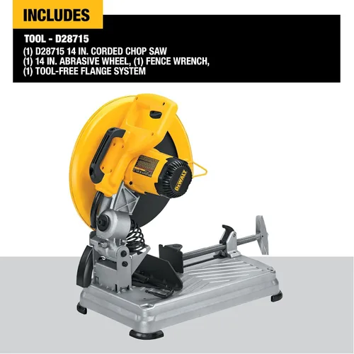 Vista 8 de DEWALT Sierra de ingletear, cambio rápido, 14 pulgadas, modelo antiguo (D28715)
