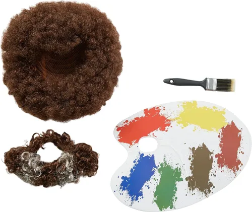 Vista 3 de Rasta Imposta Kit de disfraz de Bob Ross