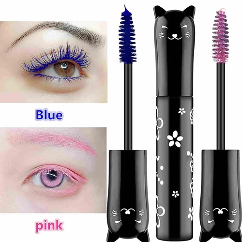 Vista 4 de 6 juegos de rímel de colores Regalo volumen y longitud de rímel Blanco Azul Púrpura Negro Marrón Rosa Impermeable Natural Hipoalergénico
