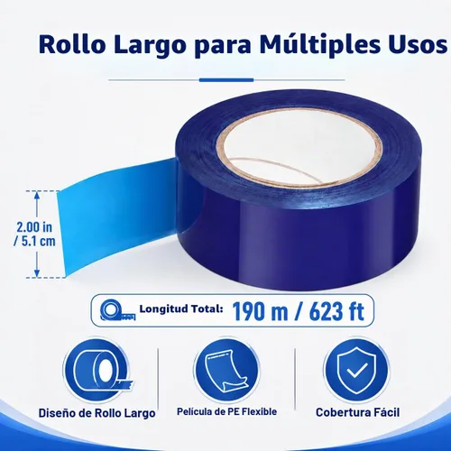 Vista 3 de Cabilock Cinta protectora de llanta de 1 rollo para ruedas de coche, película protectora de llanta PE, fácil instalación, cubo de protección