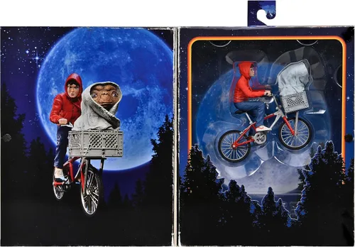 Vista 5 de NECA - E.T. La figura de acción a escala de 7 ″ del 40 aniversario extraterrestre – Elliott & E.T. en bicicleta