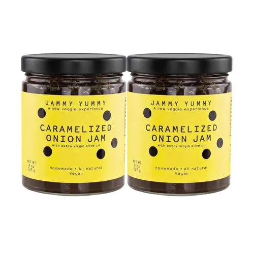 Vista 7 de Jammy Yummy Mermelada de cebolla - Hecho a mano, ingredientes simples, sin aditivos, vegano, sin gluten, tarro de 8 onzas (paquete de 1)