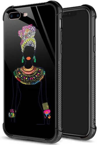 Vista 7 de ZHEGAILIAN Funda para iPhone 7/8 Plus, protección de grado militar, esquinas a prueba de golpes, funda antiarañazos para iPhone 7/8 Plus, girasol
