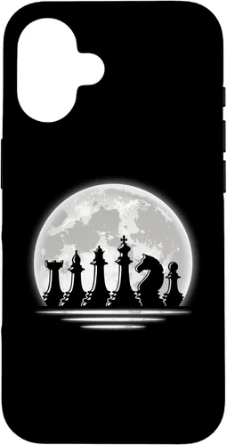 Vista 32 de Chess Design - Chess Figures Full Moon - Chess Case for iPhone 17