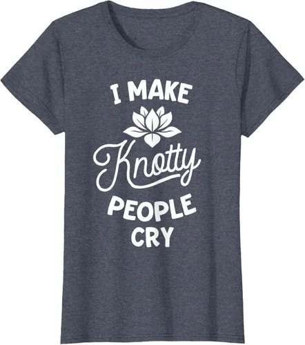 Vista 62 de Camiseta divertida de terapia de masaje I Make Knotty People Cry, Negro, S