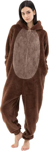 Vista 8 de COSUSKET Snug Fit Unisex Adult Onesie Pajamas, Flannel Cosplay Animal One Piece Halloween Costume Sleepwear Homewear