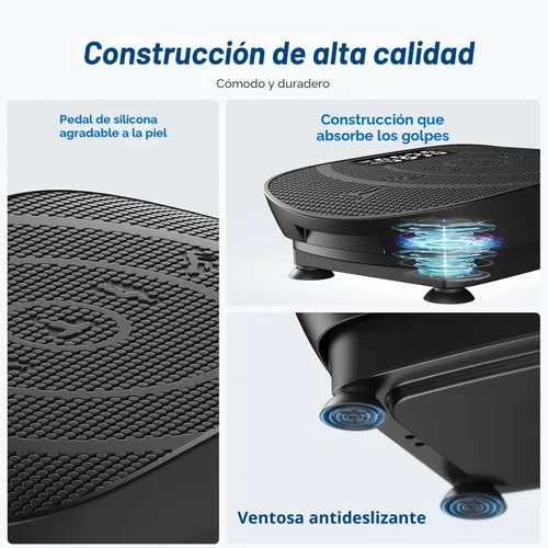 Vista 4 de MERACH Vibration Plate Exercise Machine, Whole Body Workout Equipment for Women, Bluetooth and Silicone Pedal, Vibration Plate with Auto Mode