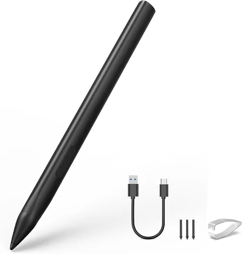 Vista 18 de Lápiz táctil para HP Envy X360 Pavilion X360 Spectre X360 Spectre X2 Envy X2 Recargable MPP 2.0 Lápiz táctil con inclinación activa con sensibilidad