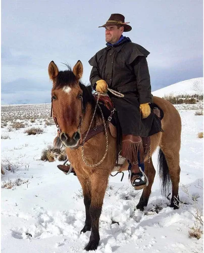 Vista 2 de Outback Trading Company Unisex 2042 Low Rider Impermeable Transpirable De Longitud Completa Oilskin Duster Coat
