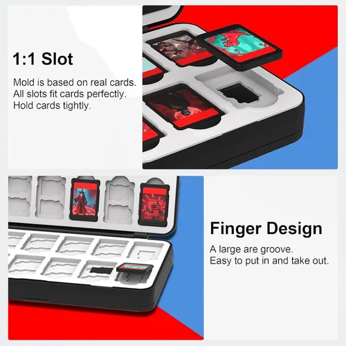 Vista 5 de Switch Game Case for Switch 2 (2025),Switch OLED & Lite,48 Slot Nintendo Switch Game Holder Cartridge for 48 Cartridges & 80 SD Cards,Compact &
