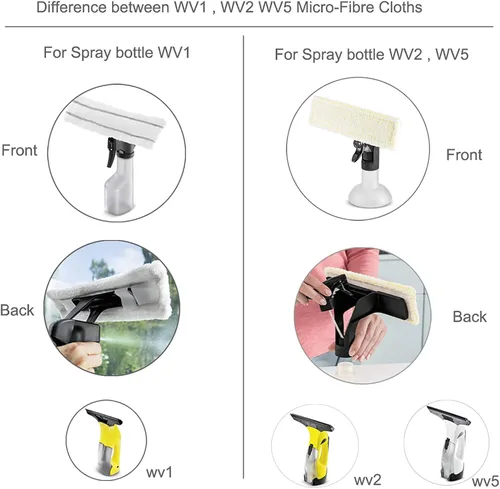 Vista 4 de 2 unids microfibra fregona paños pad para Karcher wv1 wv50 wv75 ventana limpieza robot accesorios