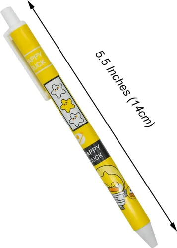 Vista 5 de 12 bolígrafos de gel retráctiles con diseño de animales de dibujos animados, bonitos bolígrafos de gel retráctiles Kawaii, tinta negra